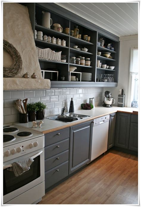 open shelving cabinets